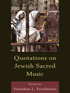 Quotations on Jewish Sacred Music (eBook)